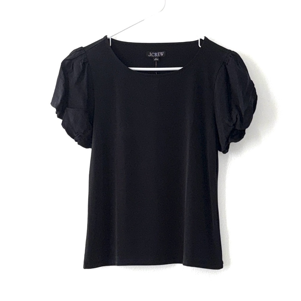 J.Crew Women’s Matte Jersey T-shirt with Cupro sleeves